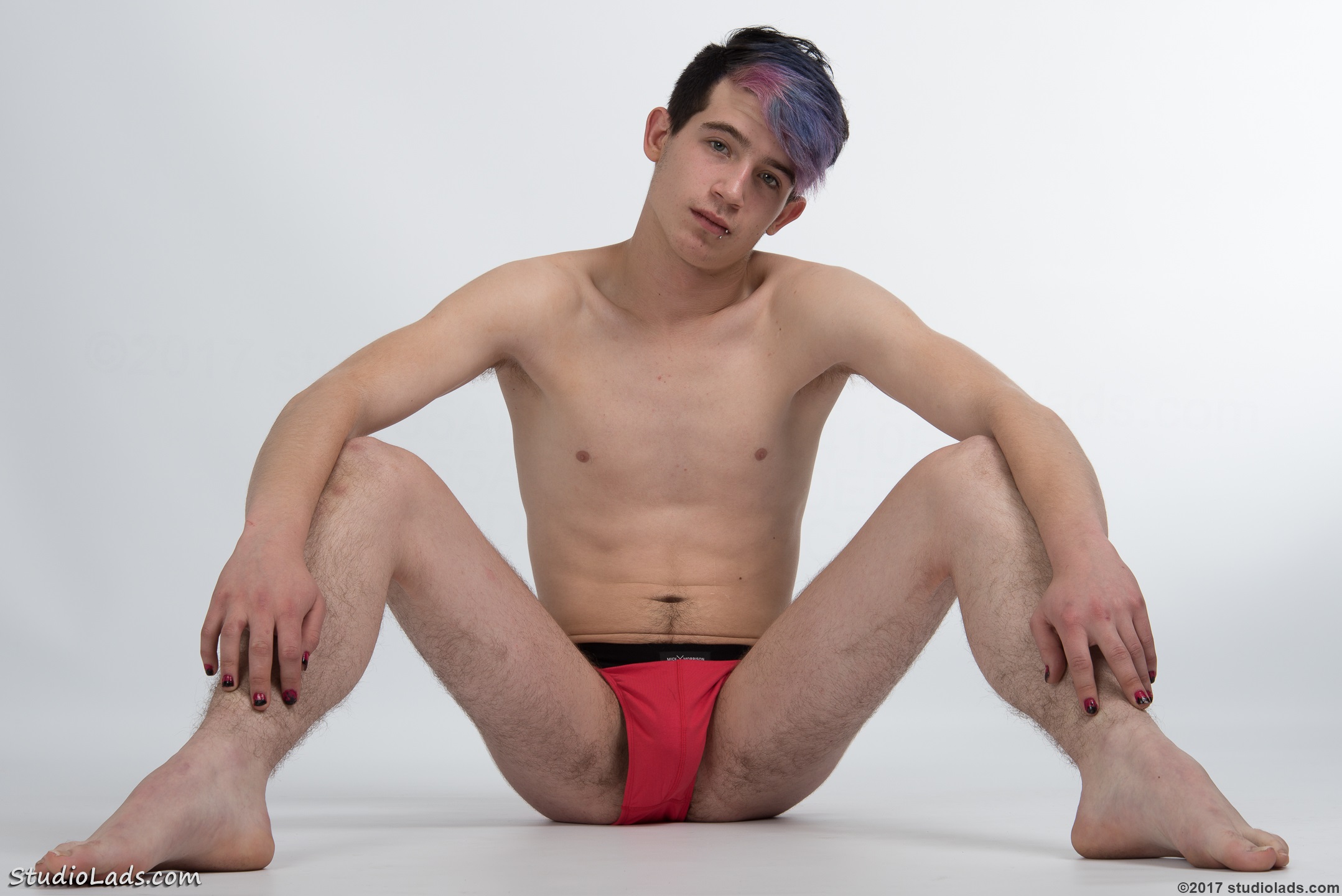 Model boy in underwear
